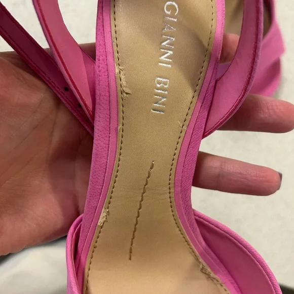 Gianni Bini Vibrant Pink Strappy Heels - Picture 6 of 10